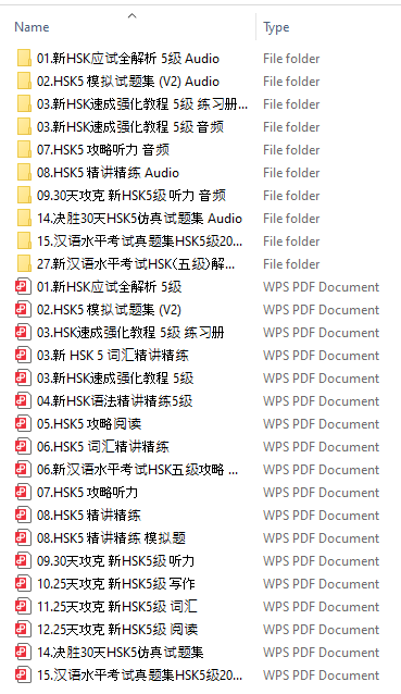 TÀI LIỆU ÔN THI HSK 5